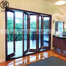 Customized Patio Aluminum Double Glass Bi Folding Accordion Folding Doors