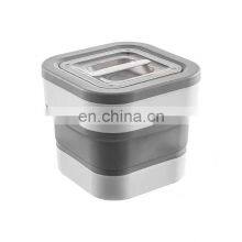 Collapsible Food Storage Containers Cereal Rice Seal Storage Containers Silicone Folding Rice Bucket thumbnail-1