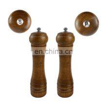 Adjustable Shakers Large Capacity Acacia Wood Salt And Pepper Grinder Mills Set thumbnail-1