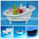 PP plastic cosmetic products storage mini bathtub container,plastic mini bathtub shape storage container