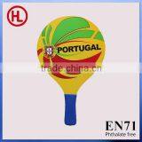 Portugal Hot Sale Custom Sticker Printing Wooden Beach Tennis Racket /beach Bat /beach Paddle Set With Beach Ball Wholesale