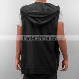 2016 OEM Fashionable Mens Gray Hooded Vest thumbnail-3