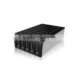 USB Charger - 5-Port Desktop USB Charging Station With Built in Three 1A Ports and Two 2.4A Ports thumbnail-1