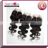 Handmade Lace Closure 100% Human Virgin Brazilian Body Wave Lace Closure thumbnail-3
