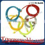 New Style Portable Fabric Braided Flat Usb Male To 3.5Mm Female Cable thumbnail-6