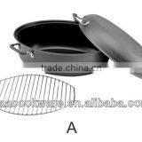 2014 New Products Guangdong Quality Hard Anodized Aluminum Roaster 38CM With Lid For Wholesale thumbnail-1