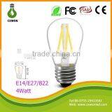 CE ROHS SAA Approval Filament Lights 110lm/w Transparent Cob 4w Led Filament Bulb ul