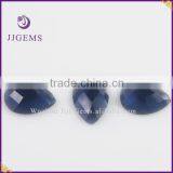 Top Quality Dark Blue Pear Shape Faceted Flat Back Glass Gems thumbnail-2
