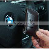 Customized LOGO Promotional Gift Genuine Leather Car Key Holder Case Wallet thumbnail-3