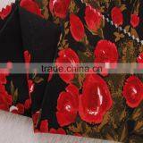 100 Cotton Fabric Printed Red Roses Design Fabric Textile for Shirt thumbnail-5