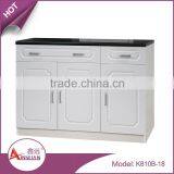 China kitchen cabinet factory customize simple cheap white pvc surface short mdf kitchen cabinet