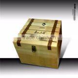 Customized Wooden Wine Box With Holder thumbnail-3
