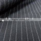 2015 New Designs Wool Touch Navy Blue and White Stripe Fabric
