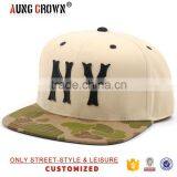 New Design Style 6 Panel Leather Patch Snapback Hats thumbnail-1
