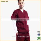 Red Hospital Staff Uniforms/ scrubs uniform doctor 100% Cotton