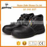 Lace up Steel Toe/plate Midsole Middle Cut Black Ankle Leather Safety Shoes thumbnail-2