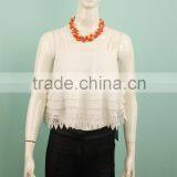 2015 Models Chiffon Blouse Lace in the Bottom Online Shopping thumbnail-3