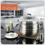 Allnice Steamer Cookware With Insert #SS201 Heavy Gauge Stainless Steel 5 Qt Silver