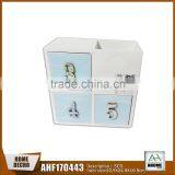 Digital Wooden Drawer Box,Small Decorative Storage Cabinet With Pen Pot