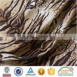 100%polyester Tiger Skin Print Short Pile Plush Fabric