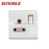 British standard white aluminum faceplate15A 3 pin electrical wall socket switch