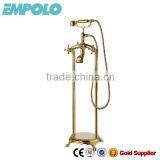 Luxury Design Gold-Plated Long Spout Bathtub Faucet EM51013