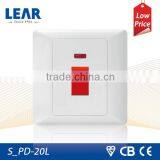 Hot Sale Hight Quality Plastic Plate Double Pole Power Switch