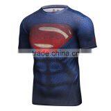 Men Superhero Superman Bat-man Distressed Shield T Shirt Iconic Superman Steel T Shirt thumbnail-3