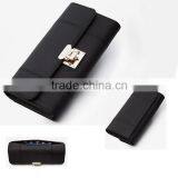 2016 New Black Cowhide Cross Lines Cheap Wholesale Women Purse Wallet thumbnail-2