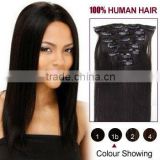 hot sale 100% human full cuticles kinky hair clip on extensions