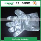 CE ISO standard cheap disposable transparent PE gloves for restaurant