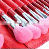 Professional Hair Brushes 21 Pieces Private Label Makeup Brushes with Red Cosmetic Case for Girls