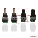 2.1mmx5.5mm DC Plug With Screw Terminal Block Adapter Male and Female/Male Female 2.1 x 5.5mm DC Power Plug Jack Adapter