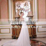 Evening Dress 2015 Newest Sweetheart Girl Party Dress Wholesale Popular Tulle Layered Latest Muslim Wedding Gown For Fat Woman thumbnail-4