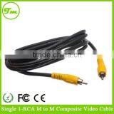 3M Single 1 RCA Phono Male to m Lead Cord Gold Plated Ends A/V Audio Video Cable
