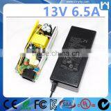 AC DC Adapter 13V UL Approved Switching Power Supply 13V 6.5A UL Power Supply