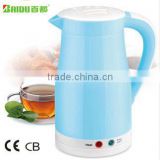 Promotional Christmas gift Double wall colorful appearence larger removable spoute preserve heat electric kettle