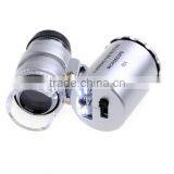 Mini Protable LED 60X Microscope Prices Black Leather Bag thumbnail-1