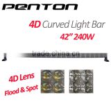 Penton High Quality 42'' 240w 4D Lens Bar High Power Car Roof Rack Led Light Bar with CE RoHs