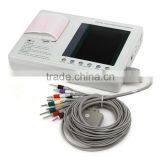 CE&ISO OEM Service White 7 Inch Color Screen 3 Channel Ekg Machine Portable thumbnail-5