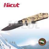 Liner Lock Folding Military Knife With Black Coating Blade thumbnail-1