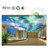 Cloud And Glossy PVC Stretch Ceiling Film Decorated For Bath Hall Ceiling thumbnail-1