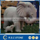 Carving Marble Elephant Statue for Outdoor Decoration thumbnail-1