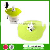 Customized The Dairy Cow Shape Silicone Cup Lid/Cup Cover