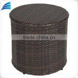 Outdoor Wicker Rattan Barrel Side Table Patio Furniture thumbnail-2