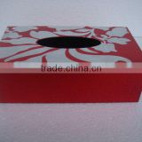 High quality best selling lacquer rectangle red tissue box from Vietnam