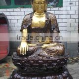 Brass Sitting Buddha Statue on Elephant Statue