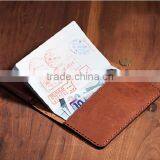 Custom Cheap 100% Cow Leather Passport Holder, Travel Card Holder thumbnail-2