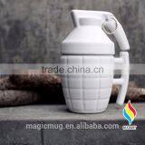 Creative Ceramic Grenades Shaped Coffee Mug With Lid thumbnail-1