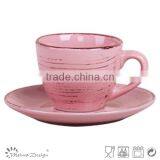 Fashionable Design Ceramic Stoneware Tea Cup and Saucer Modern Coffee Mug and Saucer thumbnail-3